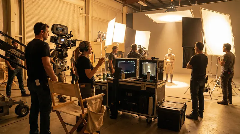 抖阴国际化专业拍摄团队合作现场